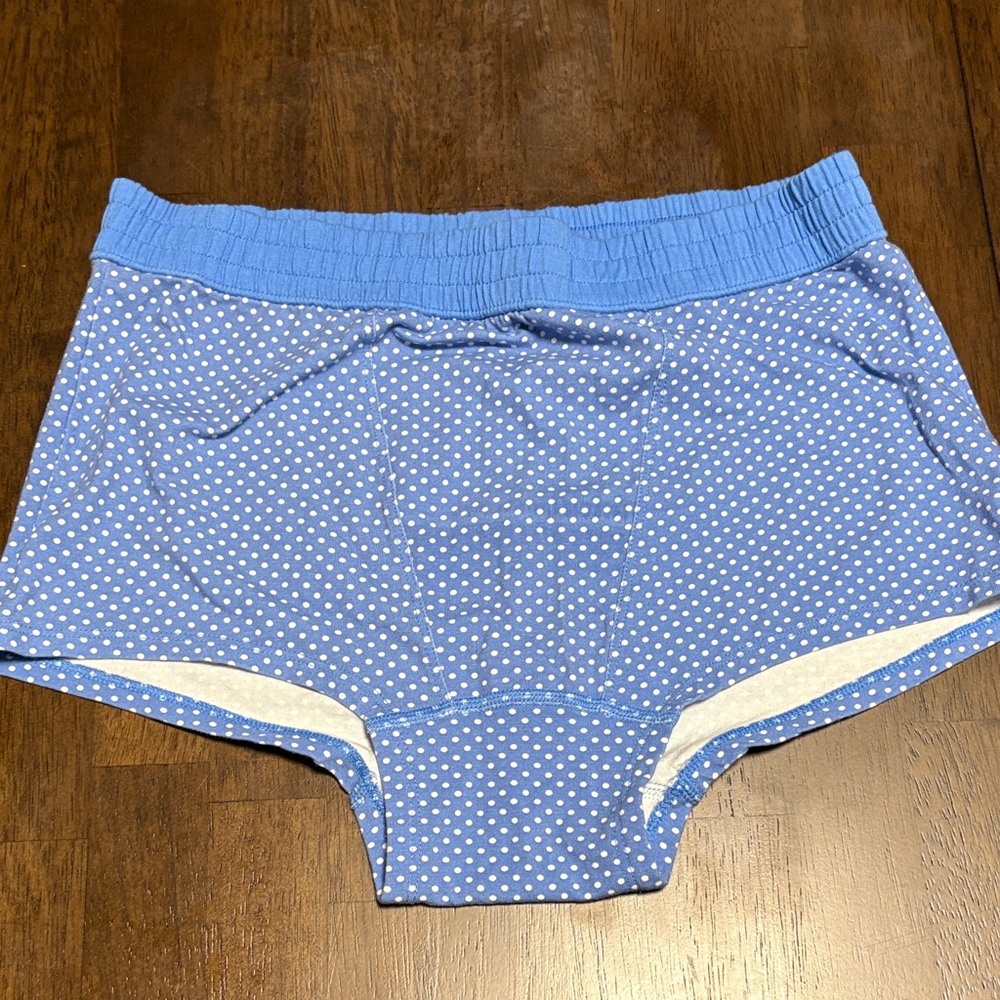 Colsie Blue Polka Dot High Waist Shorts
